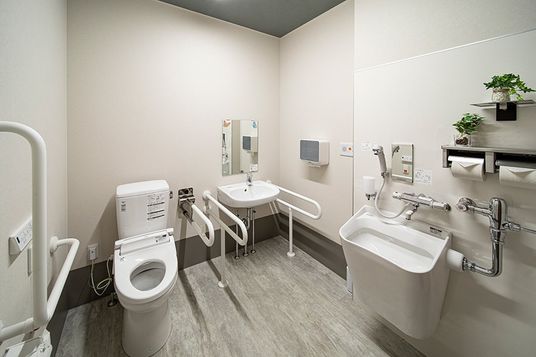 機能的なトイレ施設