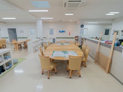 開放感ある共用スペース