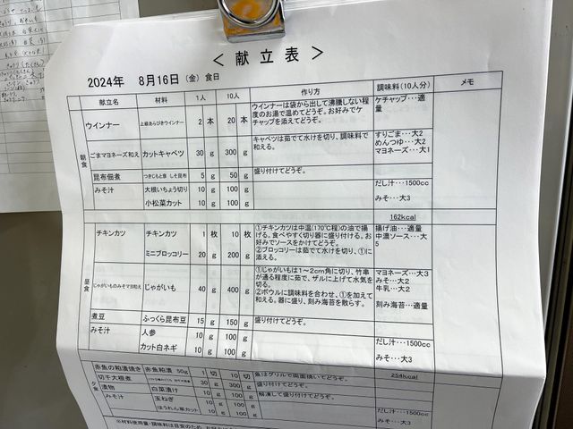 活動予定のリスト 掲示物 充実した毎日のためのアクティビティ予定表です。参加してみたいと興味を惹かれるプログラムが目白押しです。