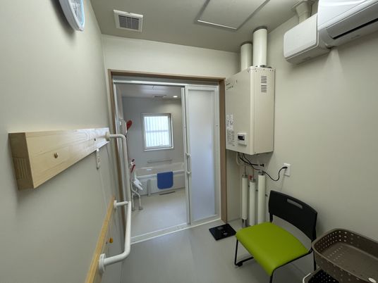 訓練用具のある廊下