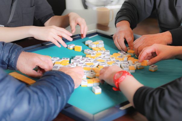 多目的室での麻雀ゲーム