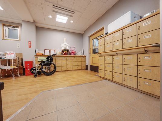 明るいエントランス