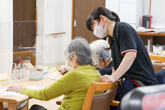 ケアスタッフと共に過ごす日常