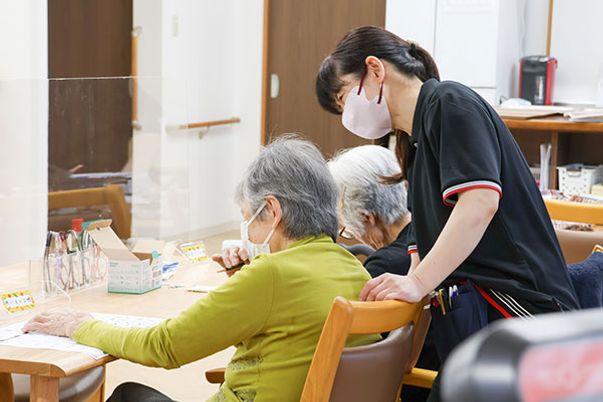 ケアスタッフと共に過ごす日常