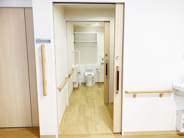 安全に配慮されたトイレ