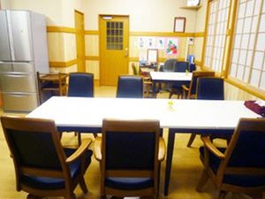 明るい食堂の個室  