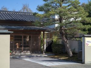 和風の入口と松の庭先  