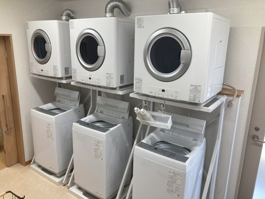 清潔な洗濯スペース