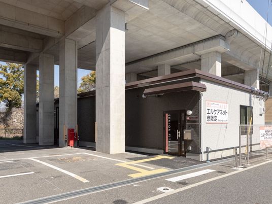 高架下の事業所外観  