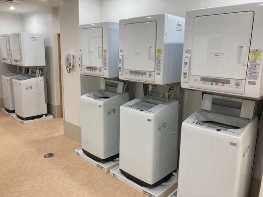 清潔な洗濯設備完備