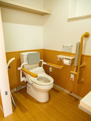 バリアフリー設計のトイレ