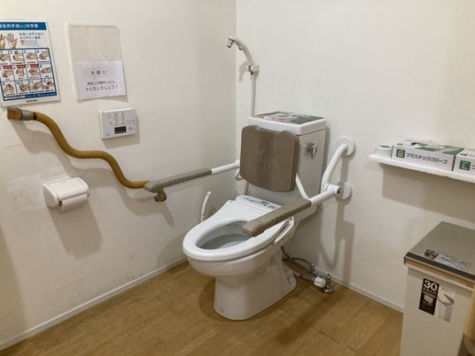 手すり付きのトイレ