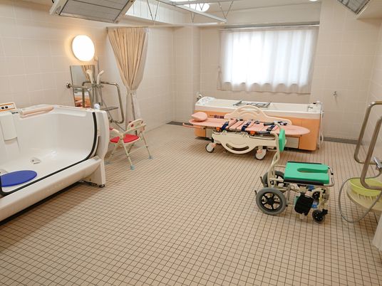 ゆとりのある浴室設備