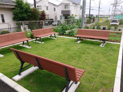 緑あふれる休憩スペース