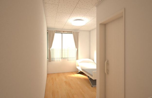 清潔な居室のドア
