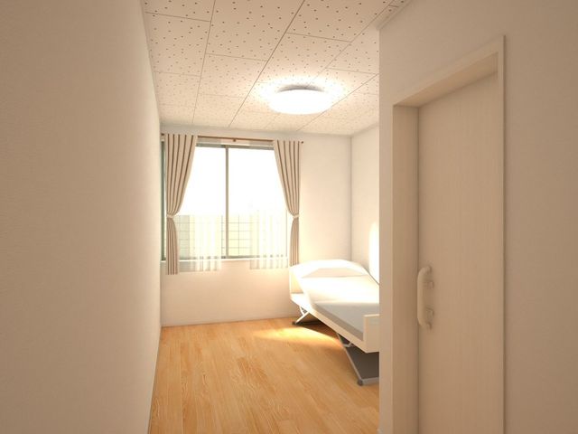 清潔な居室のドア 居室 清潔で落ち着いた空間の居室があり、入居者様の快適な生活をサポートするお仕事です。