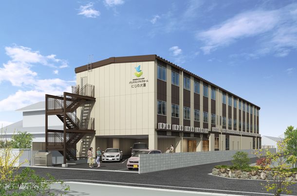 広々とした施設の外観