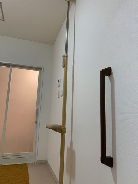 壁の手すりとポール