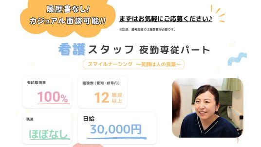 笑顔が素敵なスタッフイメージ