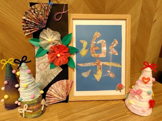 折り紙とアート作品