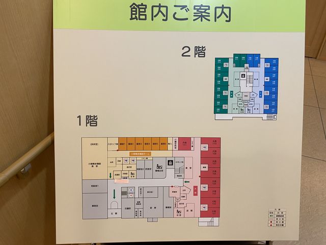 施設の案内図 掲示物 案内図を見ながら、各部屋の場所を確認していただけます。利用者様の動線を考えたレイアウトがされています。
