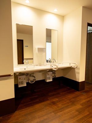 ゆったりとした洗面台