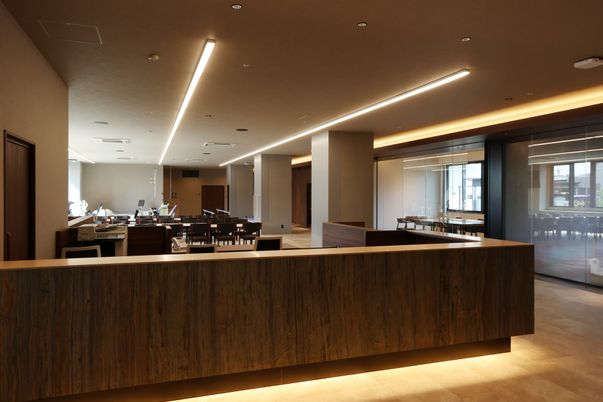 落ち着いた受付