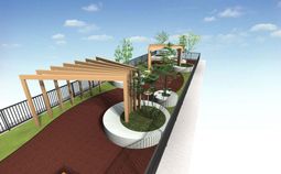 緑豊かなリラックステラス
