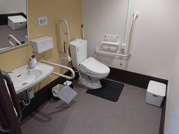 手すり付き清潔なトイレ