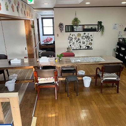 植物が飾られたリビング