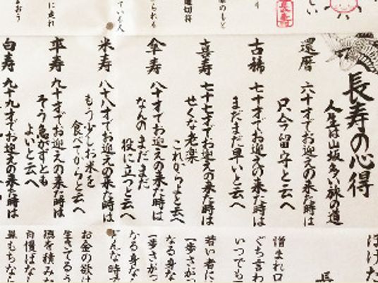 手書きの和文掲示物