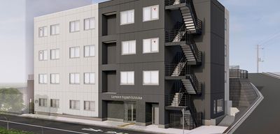 グレイカラーの建物外観