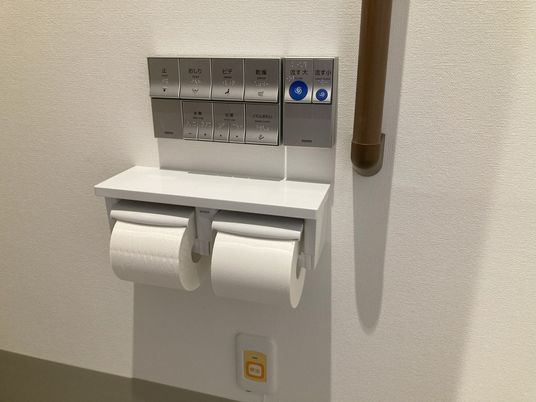 清潔なトイレットペーパーホルダー
