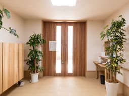 自然光が差し込むエントランス