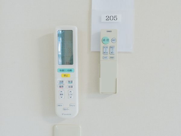 エアコンの操作パネル