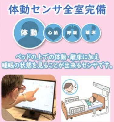 体動センサ完備の居室