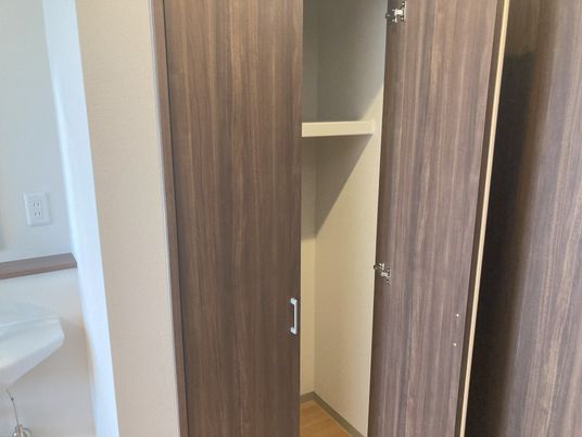 居室の洗面台とクローゼット