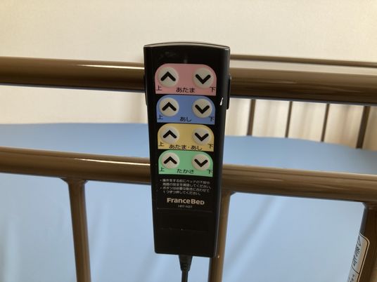 電動ベッドの操作パネル