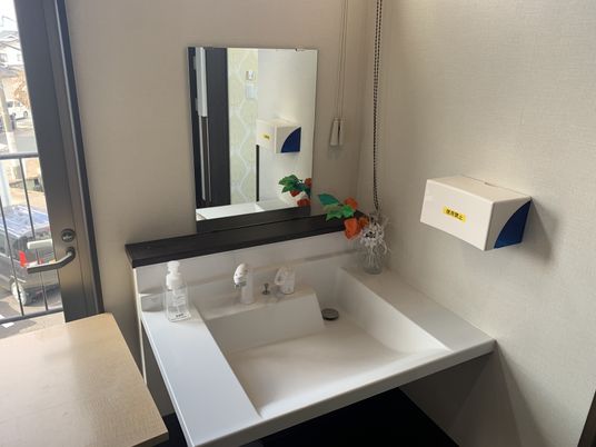 広々とした洗面台