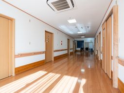 日差しの差し込む廊下
