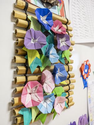 折り紙のアート展示