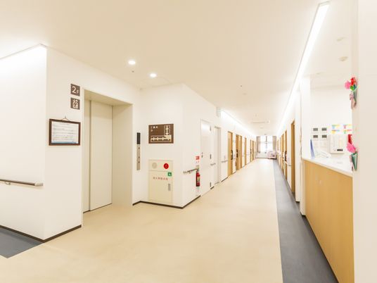 明るい廊下の様子