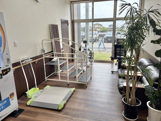 自然光が入る機能訓練室