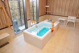 飾り中庭がある浴室