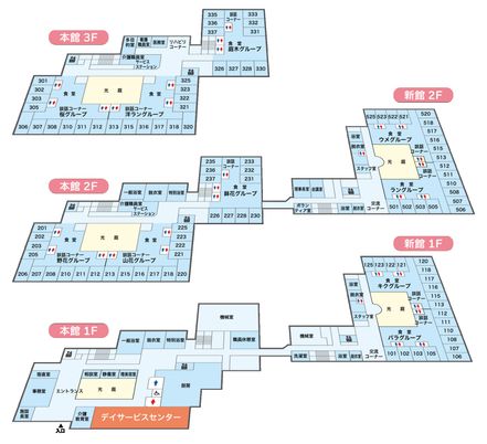 施設のフロアマップ