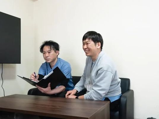 スタッフ面談の休憩室  