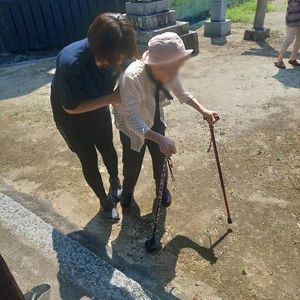 外でのサポートの様子