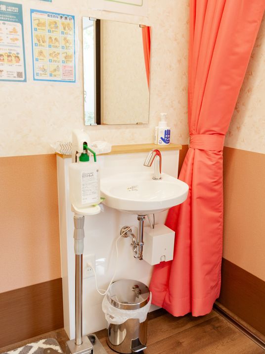 温かみのある洗面台
