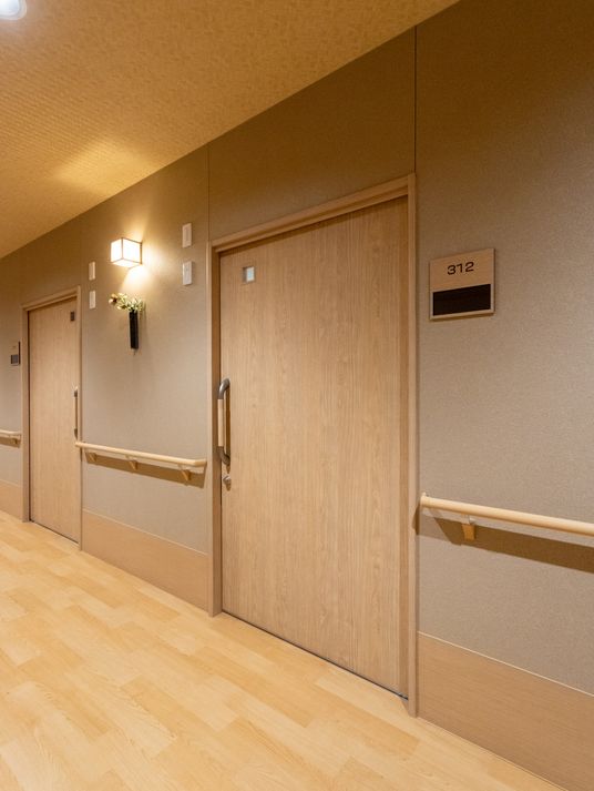 温かみある廊下