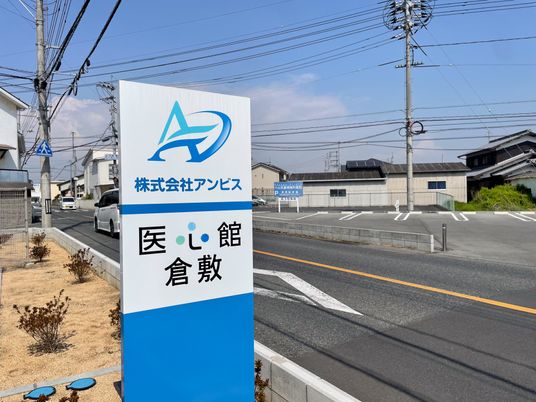 道路沿いにある看板
